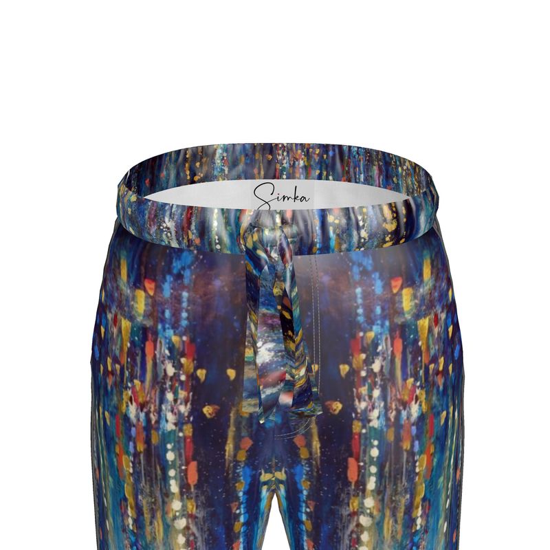 Women's Luxury Pajama Trousers | "Menorah Rambam Gem" by Yoram Raanan