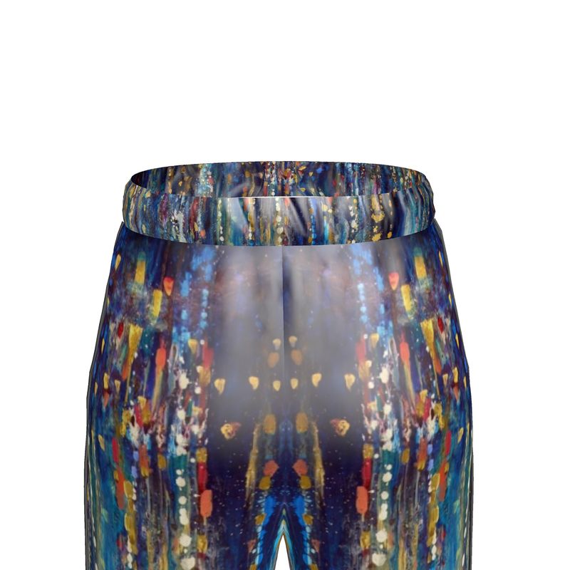 Women's Luxury Pajama Trousers | "Menorah Rambam Gem" by Yoram Raanan