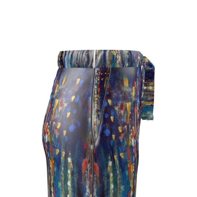 Women's Luxury Pajama Trousers | "Menorah Rambam Gem" by Yoram Raanan